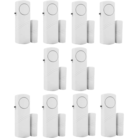 Door Window Alarm Wireless Magnetic Sensor Burglar Alert 90dB pack of 10