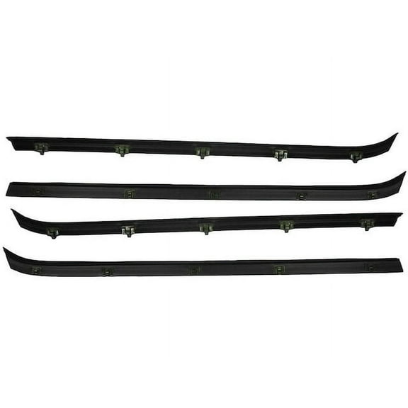 Door Window Belt Weatherstrip 4 Piece - Compatible with 1987 - 1991 GMC R1500 Suburban 1988 1989 1990