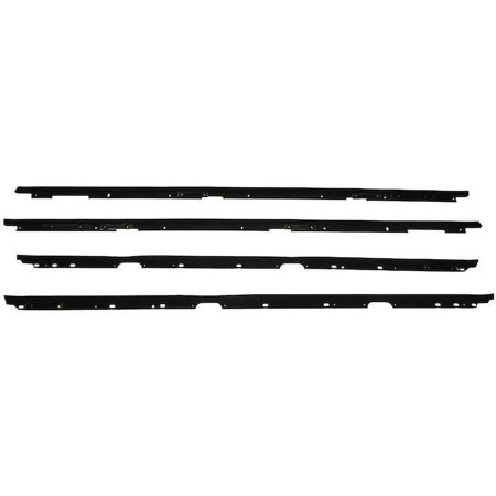 Door Window Belt Weatherstrip - 4 Piece - without Molding - Compatible with 1982 - 1992 Chevy Camaro 1983 1984 1985 1986 1987 1988 1989 1990 1991