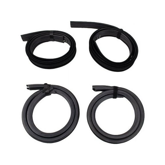 Door Window Belt Weatherstrip Kit 4 Piece - Compatible with 1974 - 1993 Dodge Ramcharger 1975 1976 1977 1978 1979 1980 1981 1982 1983 1984 1985 1986 1987 1988 1989 1990 1991 1992
