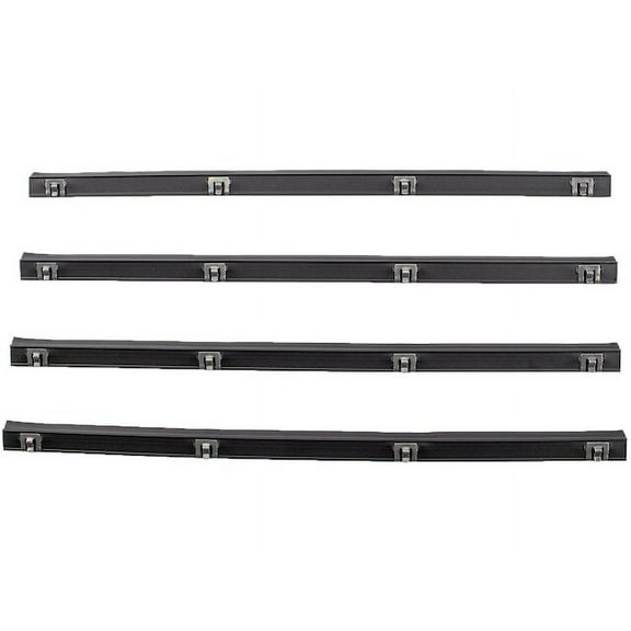 Door Window Belt Weatherstrip Kit 4 Piece - Compatible with 1971 - 1974 Dodge B200 Van 1972 1973