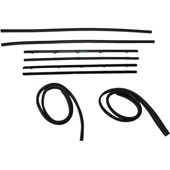 Door Window Belt Weatherstrip Kit 8 Piece - Compatible with 1967 - 1972 Chevy C20 Pickup 1968 1969 1970 1971