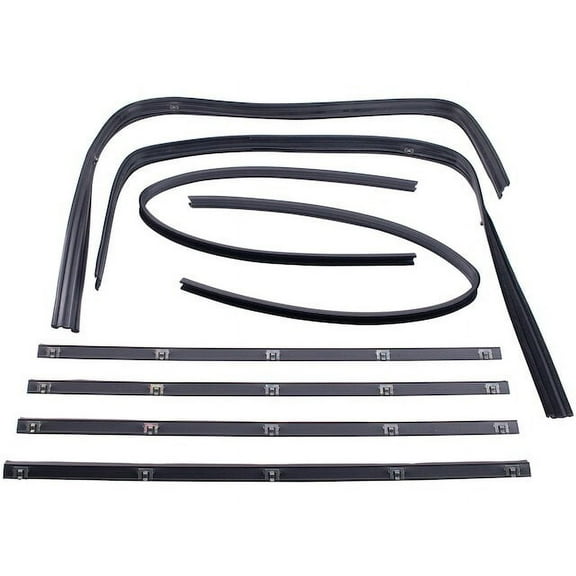 Door Window Belt Weatherstrip Kit 8 Piece - Compatible with 1974 - 1978 Dodge Charger 1975 1976 1977