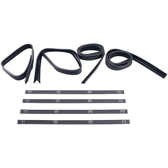 Door Window Belt Weatherstrip Kit 8 Piece - Compatible with 1975 - 1980 Dodge B200 1976 1977 1978 1979