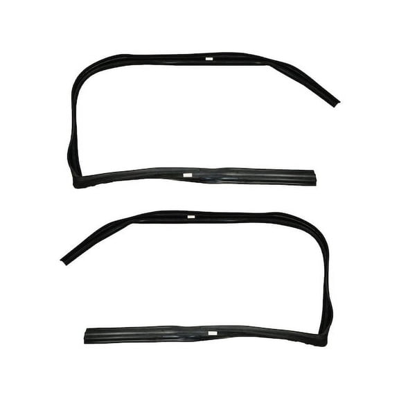 Door Window Glass Run Channel 2 Piece Set - Compatible with 1983 - 1994 Chevy S10 Blazer 1984 1985 1986 1987 1988 1989 1990 1991 1992 1993