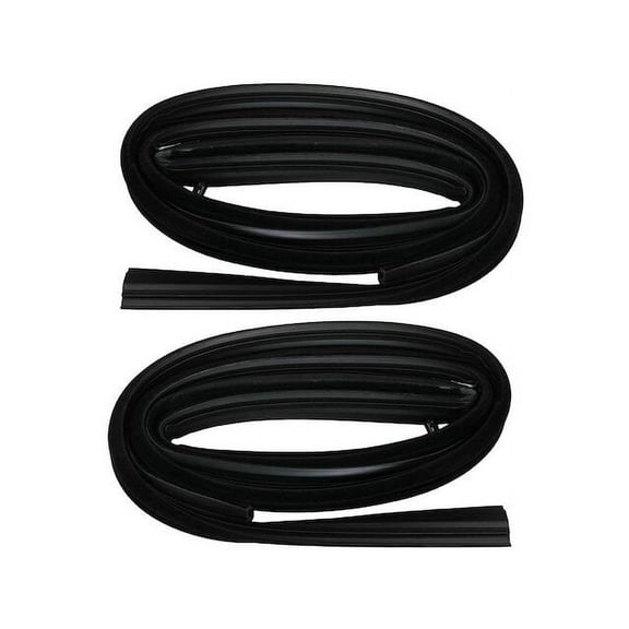 Door Window Glass Run Channel 2 Piece Set - Compatible with 1987 - 1988 Chevy V10 Suburban