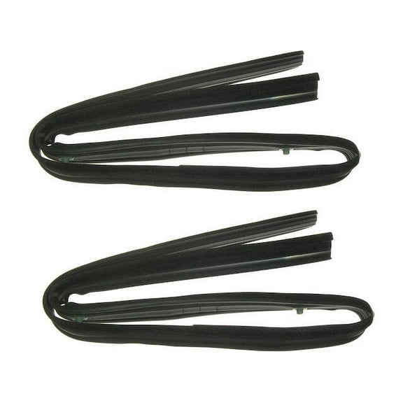 Door Window Glass Run Channel Set 2 Piece Set - Compatible with 1975 - 1977, 1986 - 1989 Dodge W100 1976 1987 1988