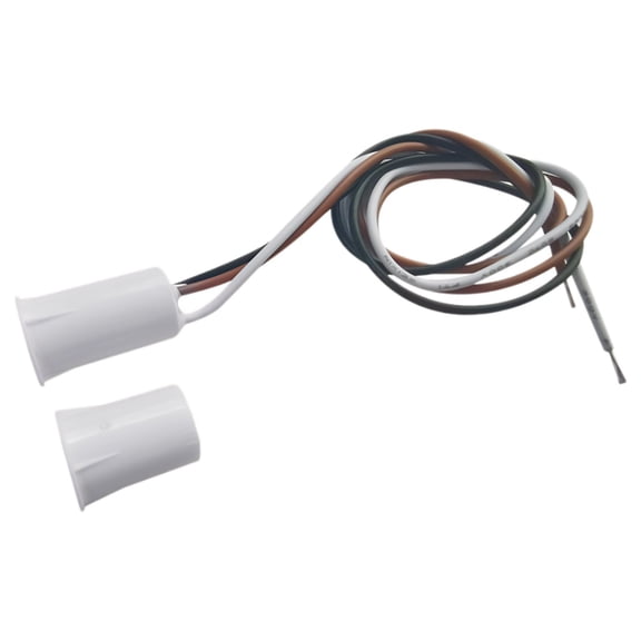 Door Window Magnetic Contact Sensor Switch, Wired Security Alarm Sensors 2 Pack, Recessed Reed Switch for Home Security System, Surface Mount Door Contacts for Burglar Detection