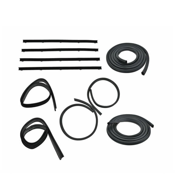 Door & Window Run Channel Weatherstrip Seals Set Kit for Dodge D/W Pickup Truck Fits select: 1976-1977 DODGE W-SERIES W200/W250, 1972-1977 DODGE D-SERIES D100