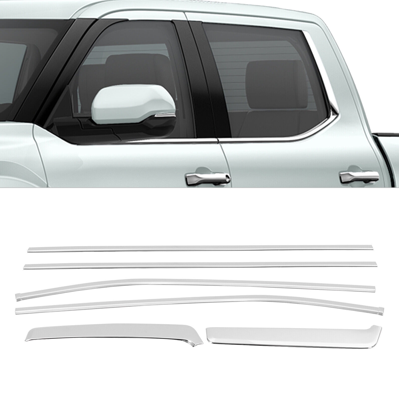 Door Window Sill Molding Panel Trim for Toyota Tundra 2022-2024 Left ...