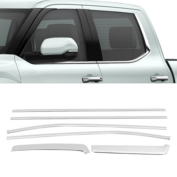 Door Window Sill Molding Panel Trim for Toyota Tundra 2022-2024 Left+Right Side