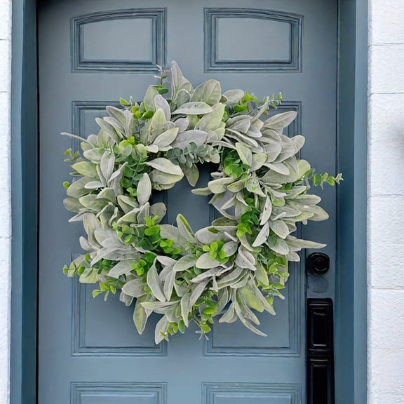 Door Wreath – Spring Wreath, Wildflower Faux Floral Vine for Front Porch and Home Decoration, Non Fading, Indoor or Outdoor Use
