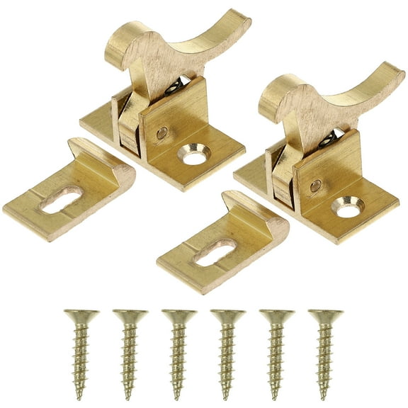Door and Window Hasp Lock Brass Cabinet Latch Kitchen Cabinets Double Locks Gate Security Ferreteria Wood Doors Windows