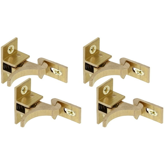 FENGGUIQU Cabinet Door Latches Golden Brass for Home Furniture Sturdy and Practical 4Pcs