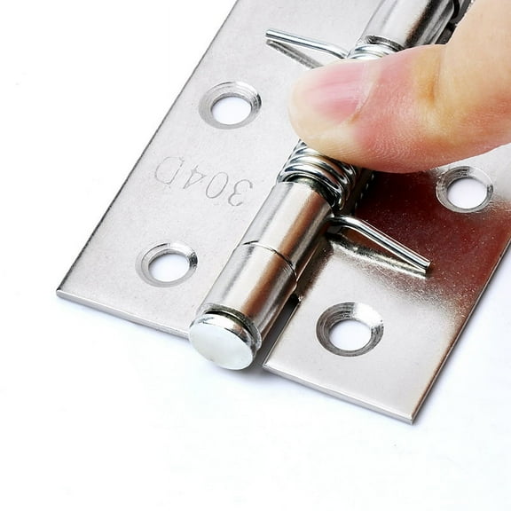 Automatic Self-Closing Door Hinges Satin/Brushed Brass 4