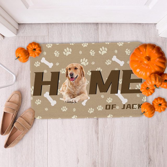 Door mat Personalized Dog Mat with Photo Dog House Mat
