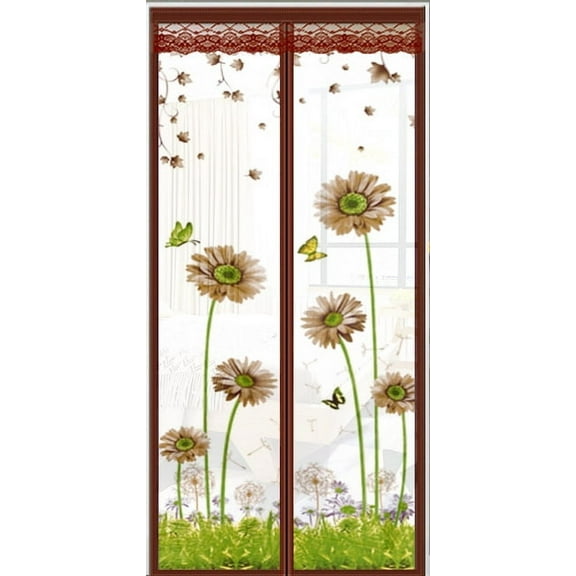 Door mesh Screen with Magnet, Fly Hanging Temporary Magic Patio mesh Magnetic Screen Door mesh Front Door, Back French Mosquito Bug Door Screen net Cover Curtain Doorway