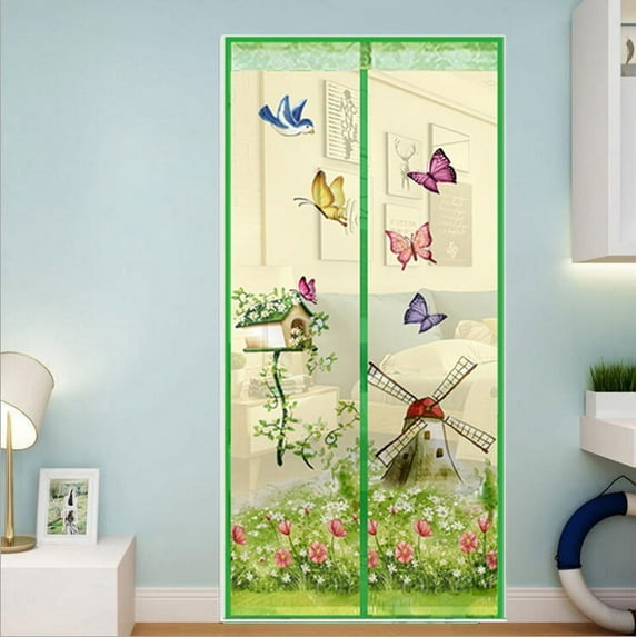 Door mesh Screen with Magnet, Anti Mosquito Magnetic Door Screen Curtain Summer Mesh Net