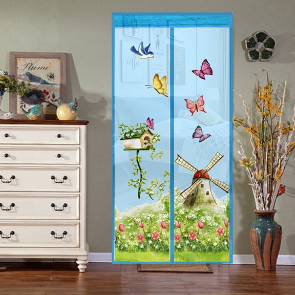 Door mesh Screen with Magnet, Anti Mosquito Magnetic Door Screen Curtain Summer Mesh Net