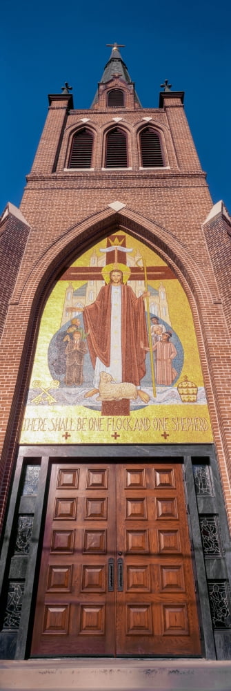 Door of a cathedral Cathedral of St Peter the Apostle Jackson Mississippi USA Canvas Art - Panoramic Images (27 x 9)