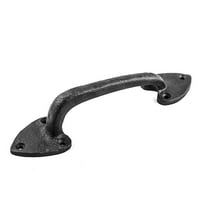 Door or Drawer Pull Heart Shape Black Wrought Iron 7.5" Renovator's Supply