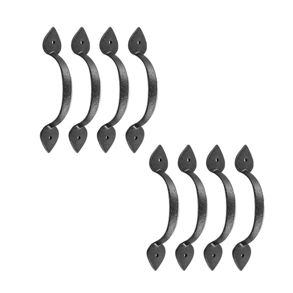 Door or Drawer Pull Wrought Iron Heart 6 7/8" Pack of 8 | Renovator's Supply