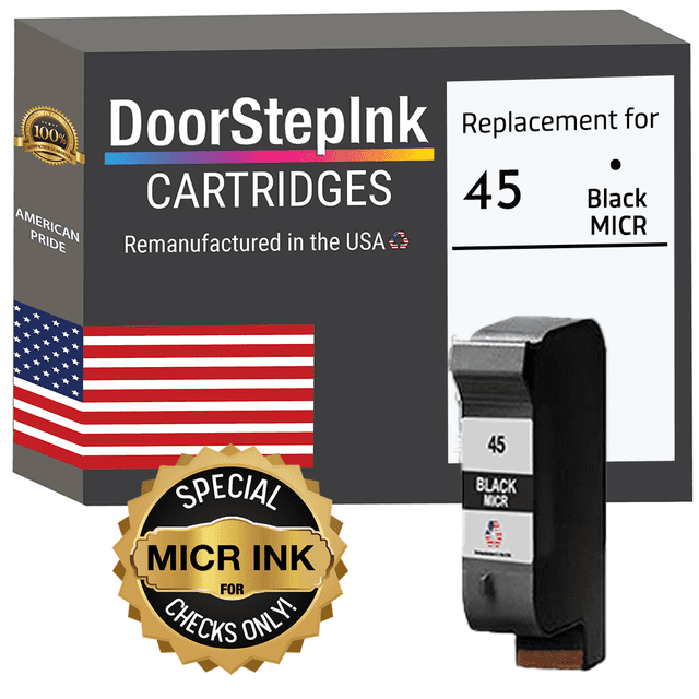 DoorStepInk 45 Black MICR Ink Cartridge for 45 51645 High Yield ...