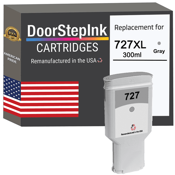 DoorStepInk 727XL Ink Cartridge Compatible with 727XL High Yield 300ML Gray