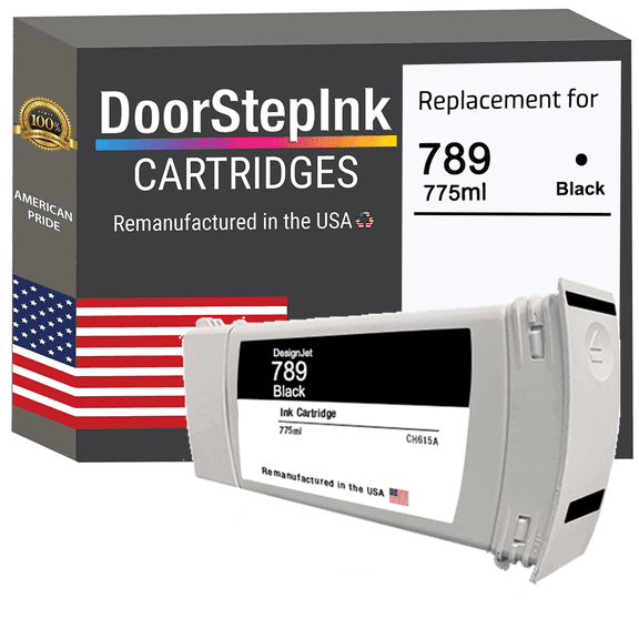 DoorStepInk High Yield Ink Cartridge for 789 775ML Black