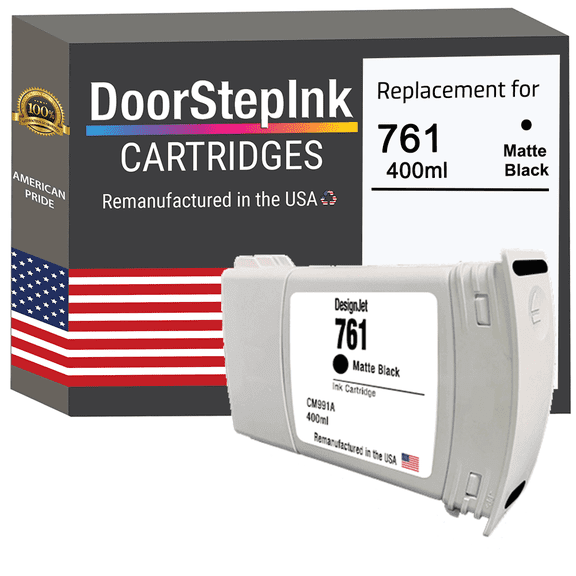 DoorStepInk High Yield Ink Cartridge for 761 400ML Matte Black