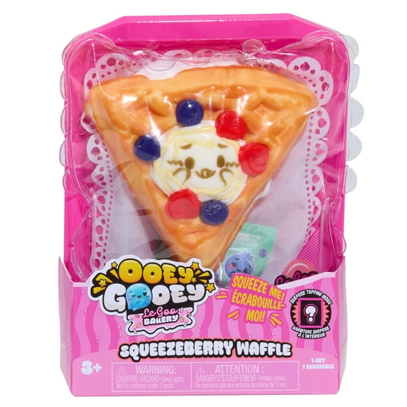 Ooey Gooey Le Goo Bakery Squeezeberry Waffle Set with Toppings, Fidget and Sensory Toy for Ages 3 up