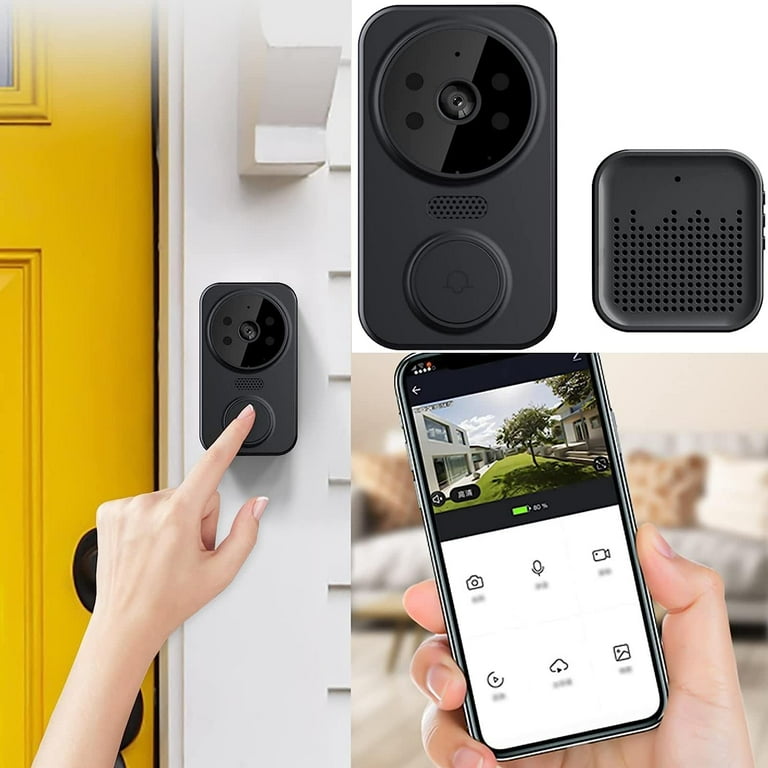 Doorbell Camera Wireless Smart Wi Fi Video Doorbell with Cloud Storage No Monthly Fees Night Motion Detection Two Way Audio