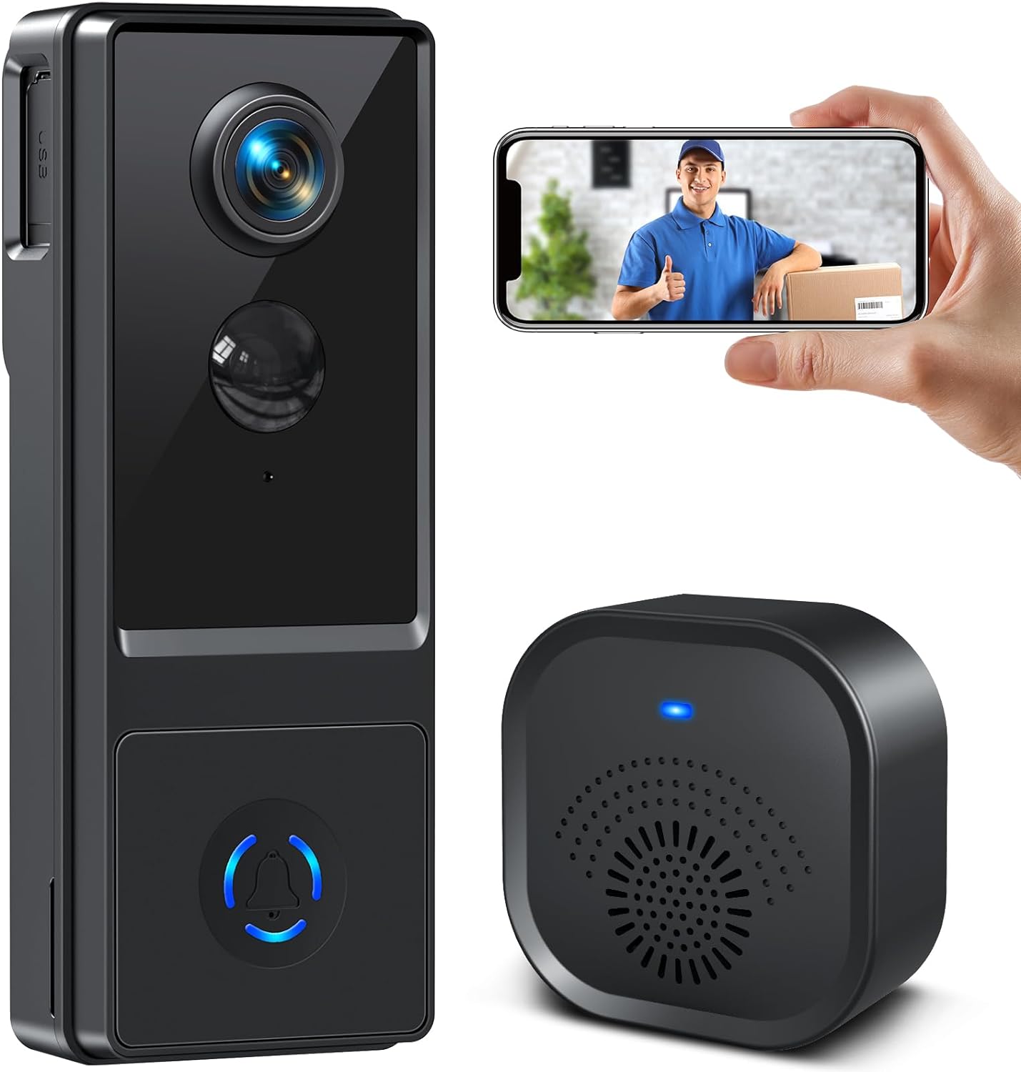 Doorbell Camera Wireless Video Doorbell Camera With Wireless Chime