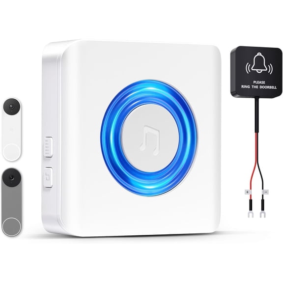 Doorbell Chime - Compatible with Nest Doorbell (Wired, 2nd Gen& 3rd Gen) - NOT Compatible with Nest Doorbell () (1 Video Doorbell Extender 1 Receiver)