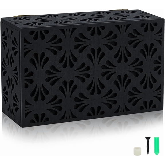 Doorbell Chime Cover Rectangle Black 230x140x78mm
