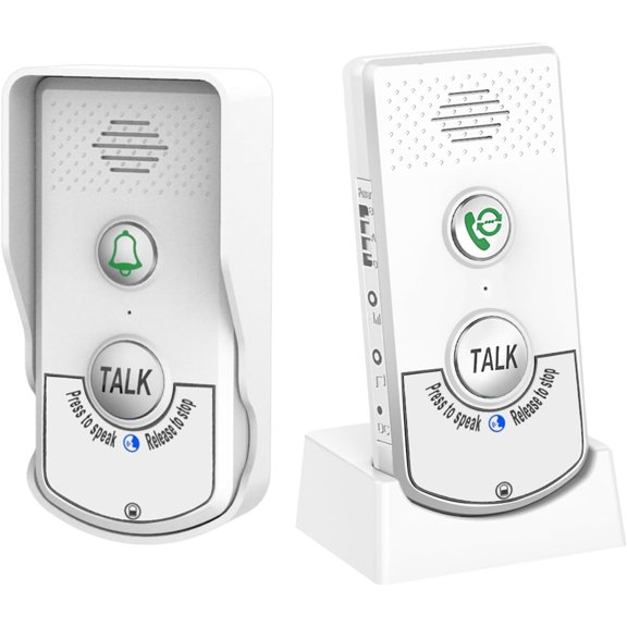 Doorbell Intercoms System for Home, 2 Way Room to Room Door Intercom Wireless with Long-Lasting Rechargeable System, Communication Devices for House Office Classroom with FCC/CE Certified