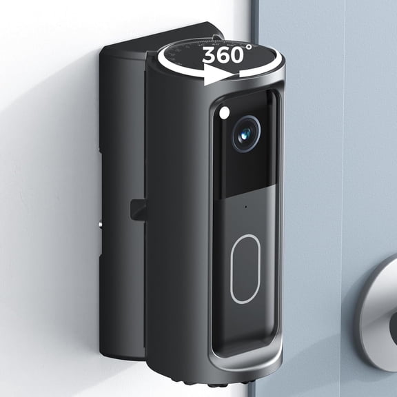 Doorbell Mount Adjustable 360 Degree Angle Compatible with Video Doorbell(2025 Model), No-Drill Camera Bracket Holder for Home, Apartment & Dorm (Adhesive Mount)