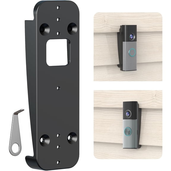 Doorbell Vinyl Siding Mount, for R-ing Battery Doorbell/Plus/Pro (2026 Newest Model) & Wired Doorbell/Plus/Pro (2nd/3rd Gen), Sturdy Angle Mounting Bracket Wedge Kit for 4" Standard Siding
