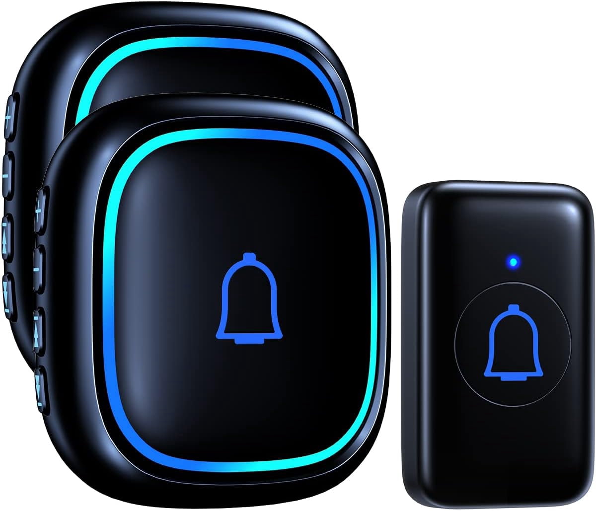 Wireless Doorbell Kits With 2 Receivers IP66 Waterproof 1000ft Range Door Bell For Classroom Teachers With 66 Ringtones 7 Levels Volume 115dB And LED Flash Memory Function Doorbell Chime For Home - View #10