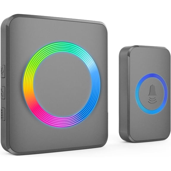 Doorbells for , IP65 1,970Ft 120dB Door Bell Ringer for Classroom with 60 Chimes & 5 Volume Levels, RGB Flash