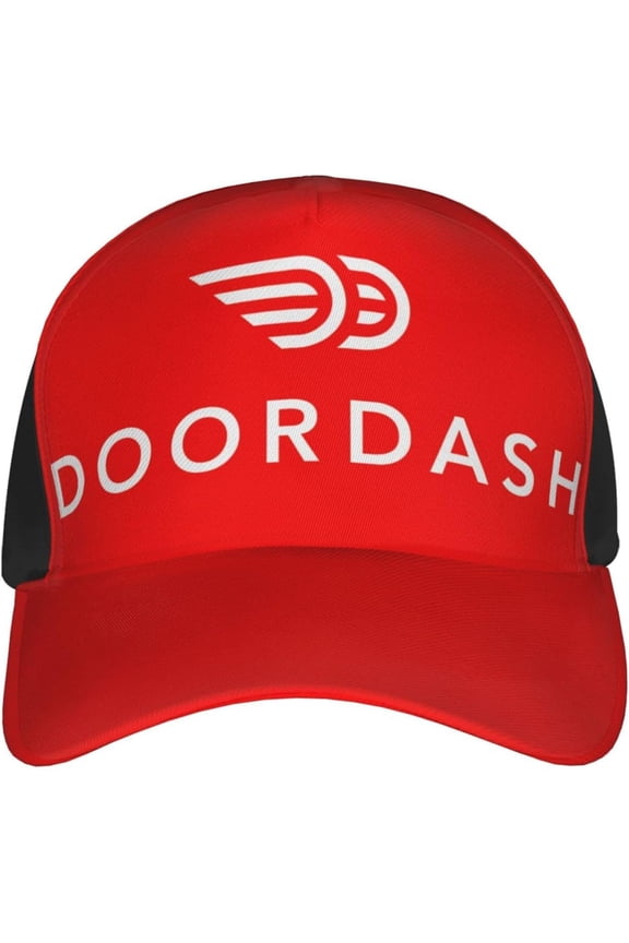 Doordashs Hat Curved Brim Baseball Cap Adjustable Snapback Cap for Men and Women Black