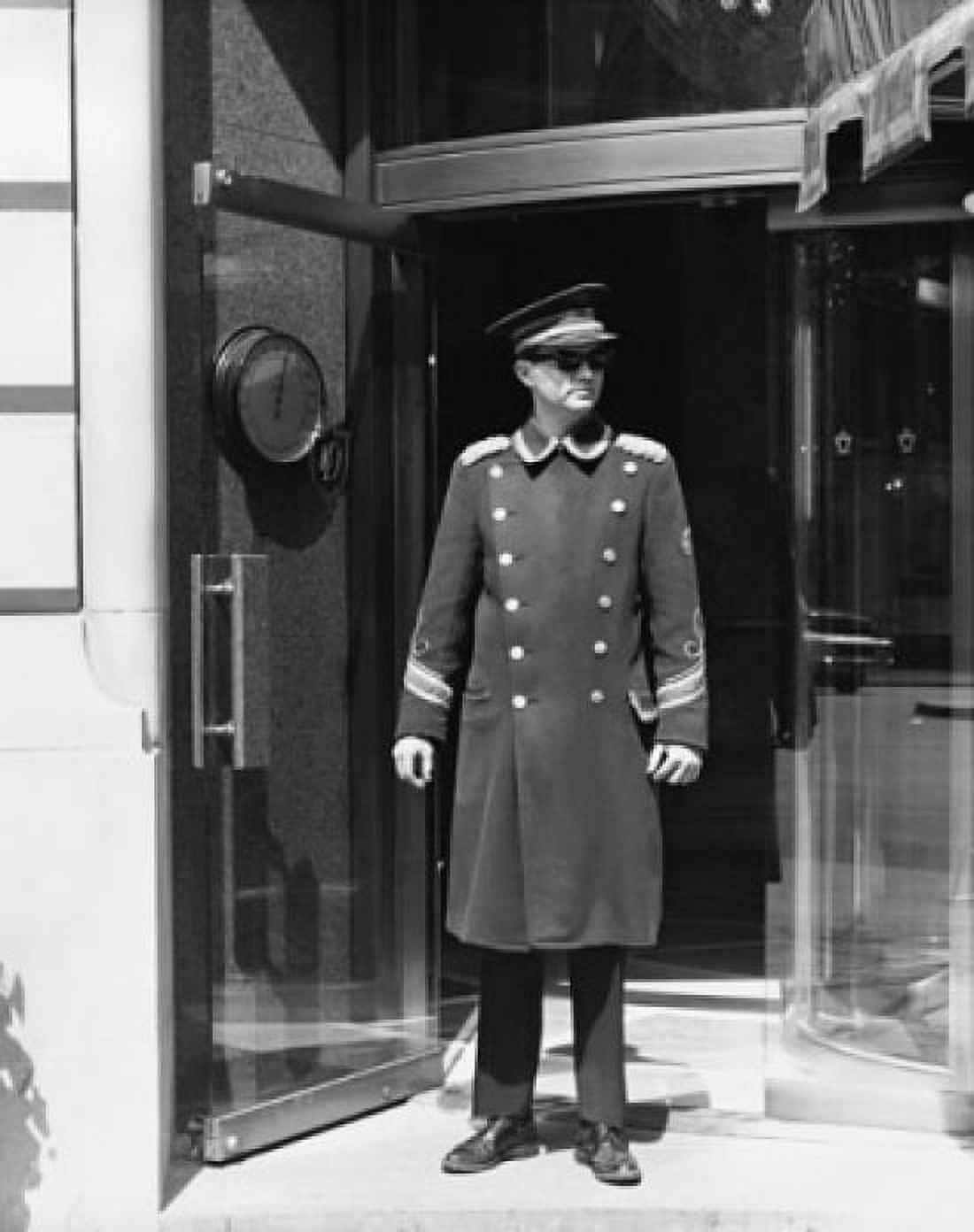 Doorman standing in a doorway Canvas Art - (18 x 24)