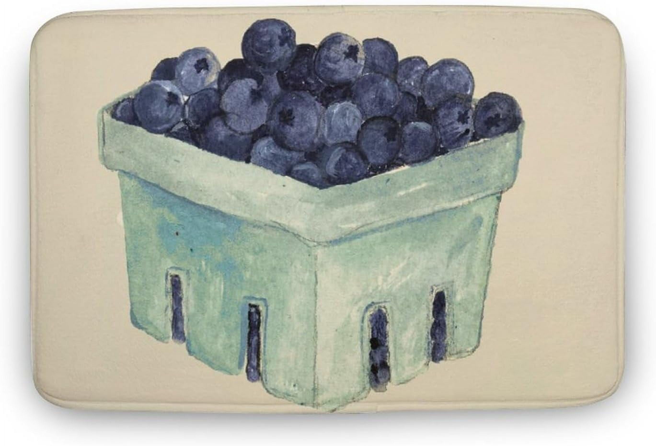 Doormat 16x24 Inch Basket of Blueberries Bathroom Rugs Sets Funn Small ...