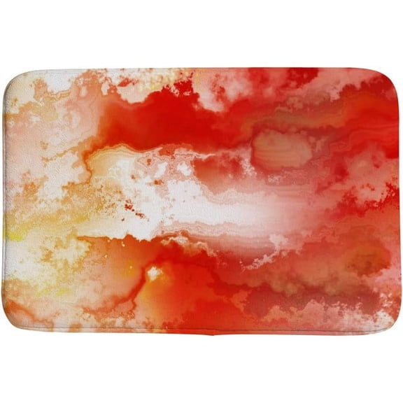 Doormat 16x24 Inch Door Mat Red Ink Halo Entrance Way Rugs Doormats Soft Non-Slip Bath Rugs Floor Mats For Home Kitchen Bathroom Gift For Women Men