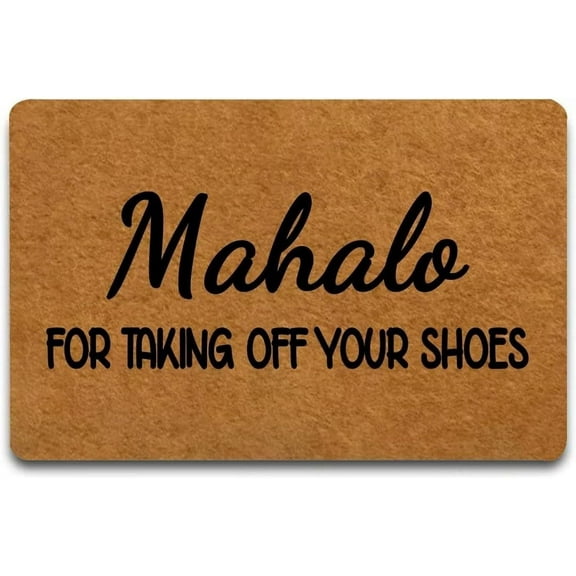 Doormat 16x24 Inch Doormat Mahalo For Taking Off Your Shoes Indoor Outdoor With Rubber Backing Rug Non-Slip Door Mat Entry Front Floor Mat Funny Home Decor Gift For Women Men