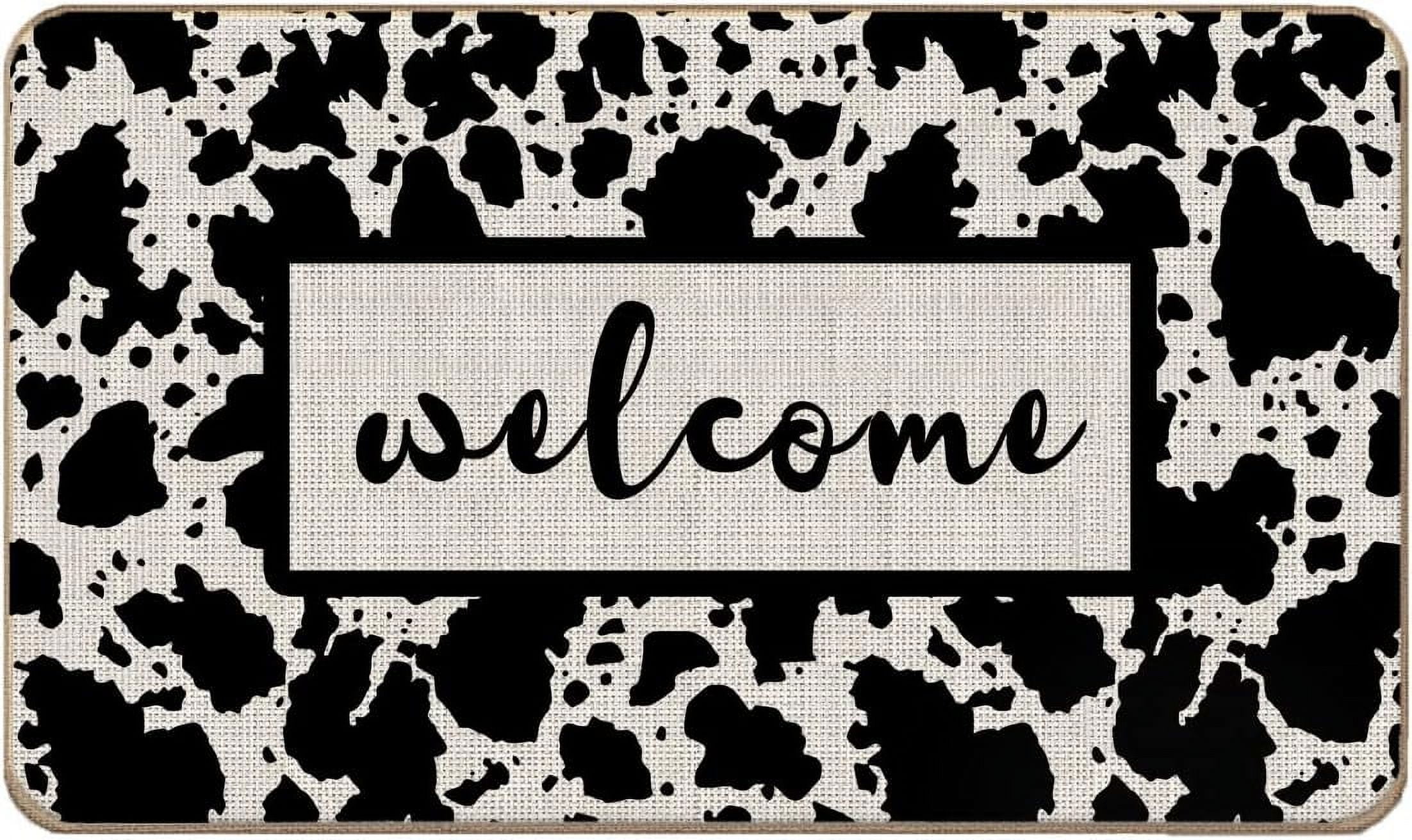 Cow Print Door Mat