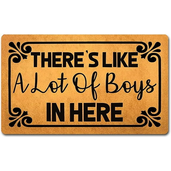 Doormat 16x24 Inch Floor Rug Funny Welcome Doormat Home Decor Rugs With Back There'S Like A Lot Of Boys In Here Doormat For Entrance Way Indoor Front Porch Mats Front Door No Slip Kitchen Mats