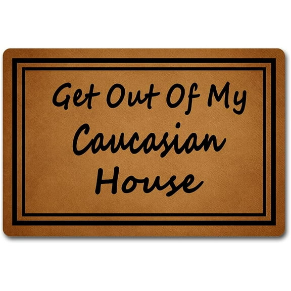 Doormat 16x24 Inch Funny Welcome Doormat Front Porch Rugs Get Out Of My Caucasian House Funny Doormat For Entrance Way Monogram Mats For Front Door No Slip Kitchen Rugs And Mats Gift For Women Men