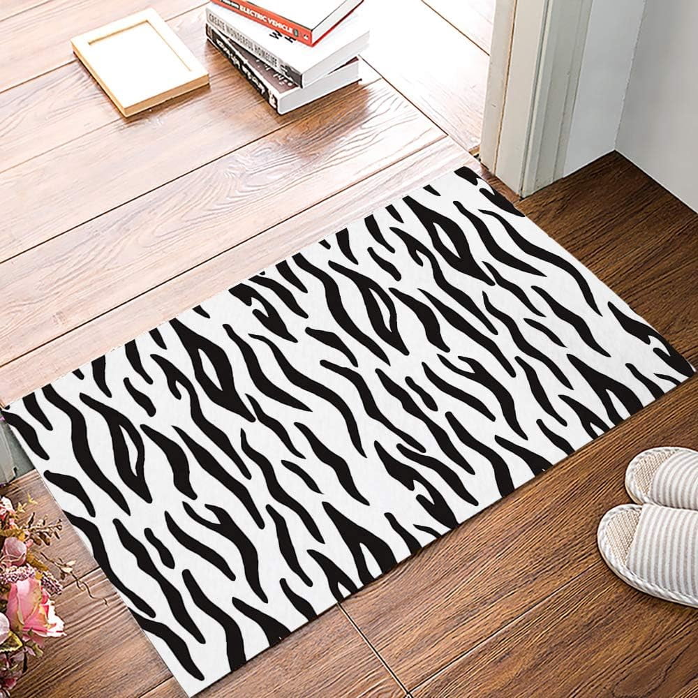 Doormat 16x24 Inch Funny Doormat Welcome Mat Zebra Print Non-Slip Front ...