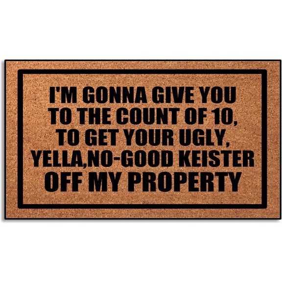 Doormat 16x24 Inch I'M Gonna Give You To The Count Of 10 Funny Door Mats For Outside Entry Mats Outdoor Home Outdoor Door Mats For Home Entrance Rugs Indoor Gift For Women Men
